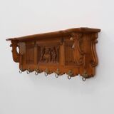 20th century Belgian Oak Coatrack in Baroque Bruegel Style