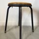 Pair of vintage industrial stools in wood and metal