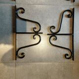 Retro wrought iron bracket set of 2
