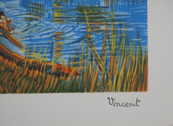 Vincent Van Gogh : Le Pont de Langlois, lithographie signée