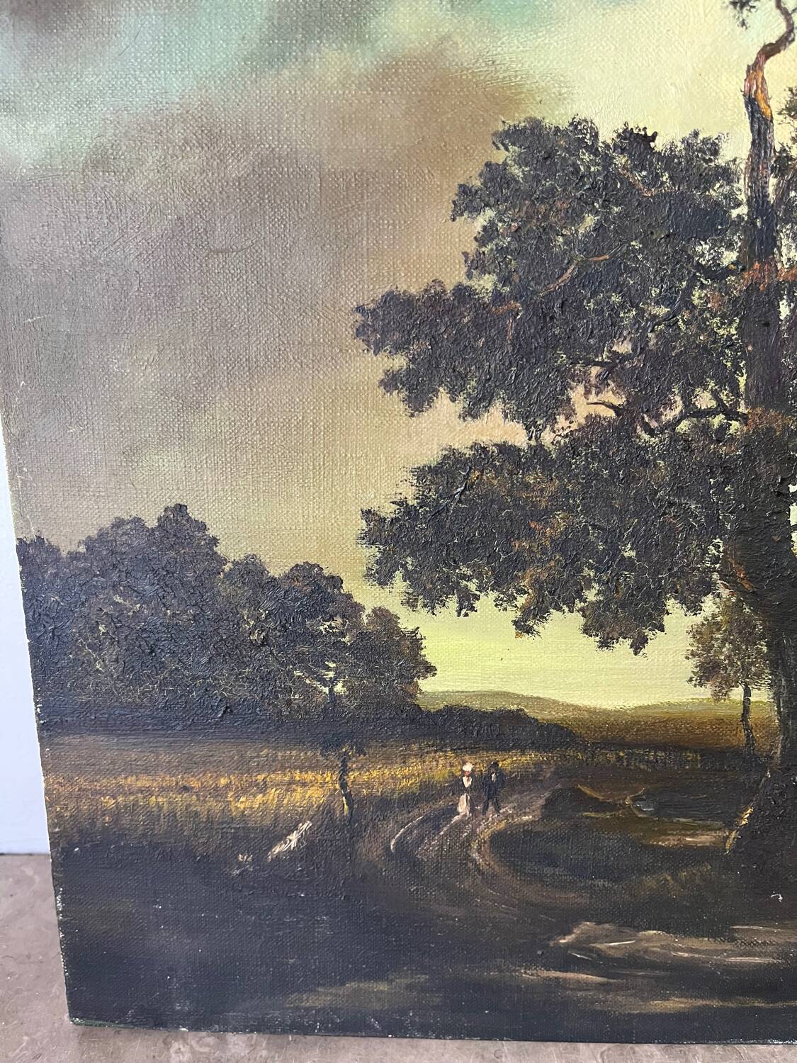 Landscape, oil on canvas, signed A. Santenas
