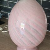 Pink glass egg lamp 70s