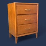 Vintage chest of drawers with oak compass legs, 1950s