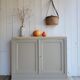 renovated wooden sideboard in brown