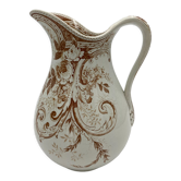 Faience pitcher Creil and Montereau Rinceaux