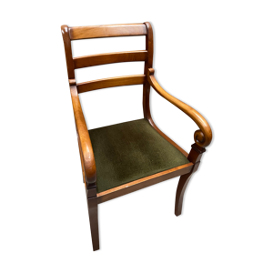 fauteuil de bureau bois - velours