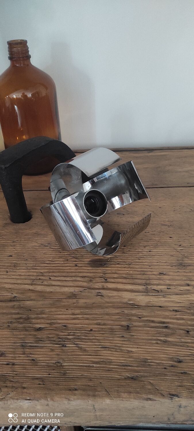 Silver Space Age wall light