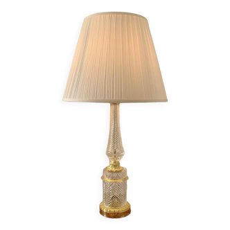 Crystal and gilded bronze lamp