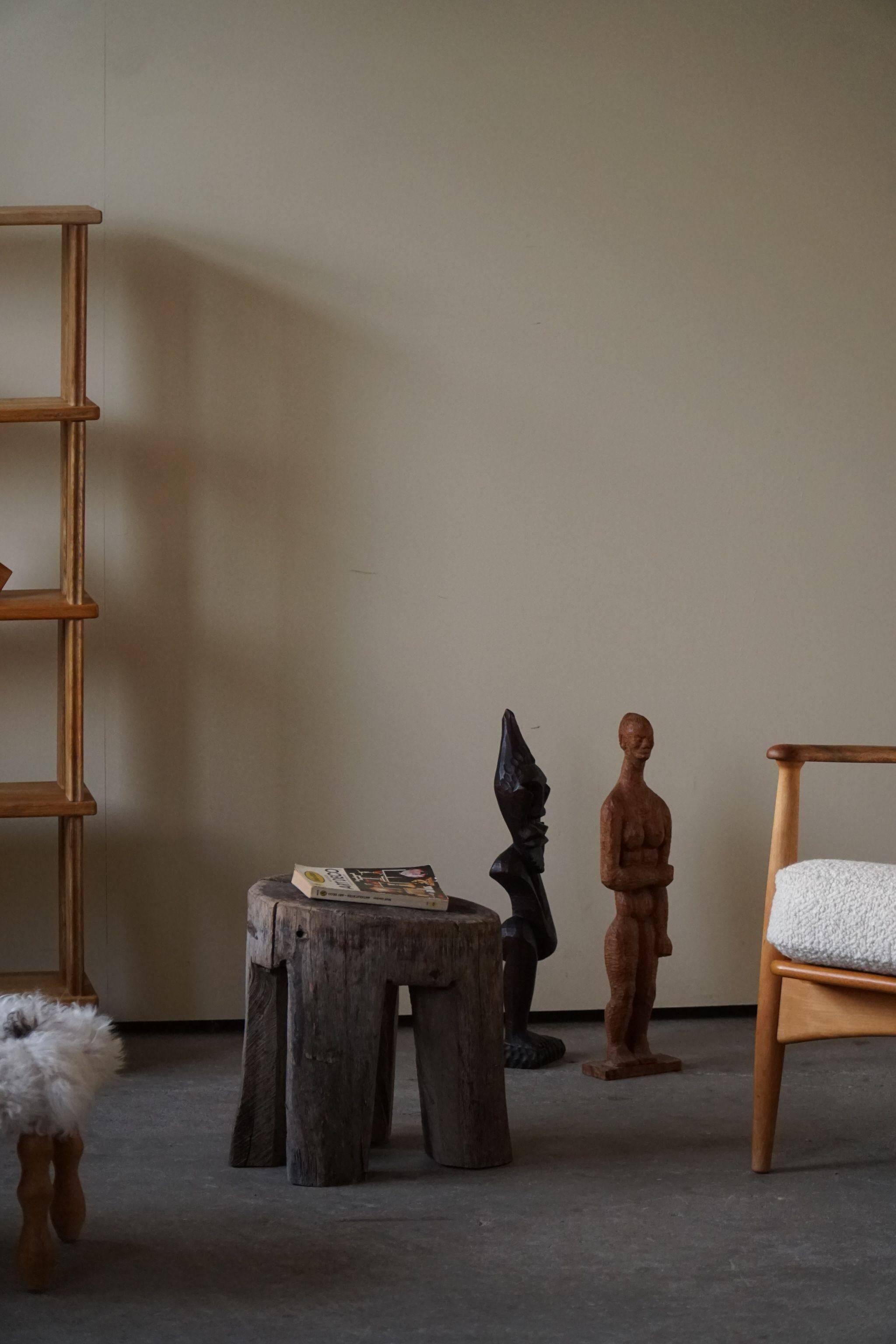 Mid-20th century Scandinavian folk art sculpture representing a human being.