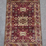 Handmade wool and silk carpet Kazakhstan 204x126 cm