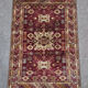 Handmade wool and silk carpet Kazakhstan 204x126 cm