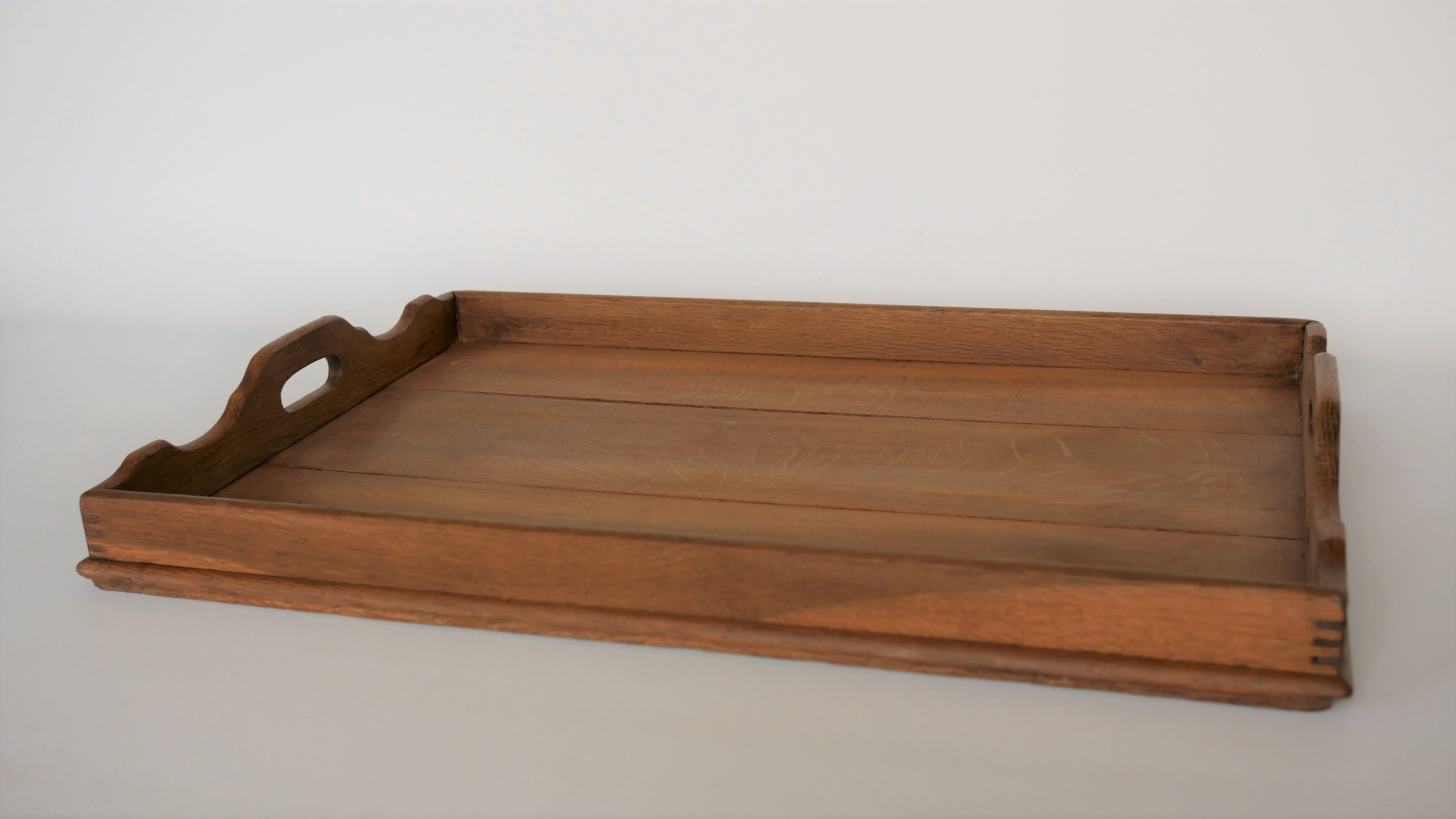 Vintage oak serving tray