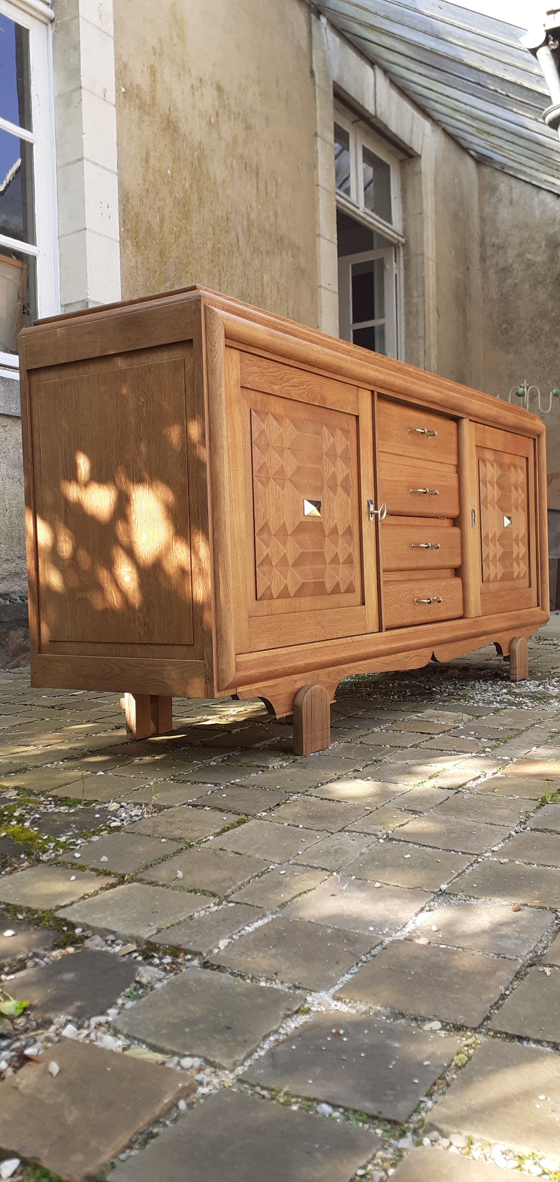Brutalist oak sideboard year 40