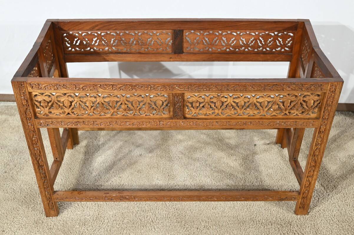Table Orientale Pliante en Bois Exotique – Début XXe