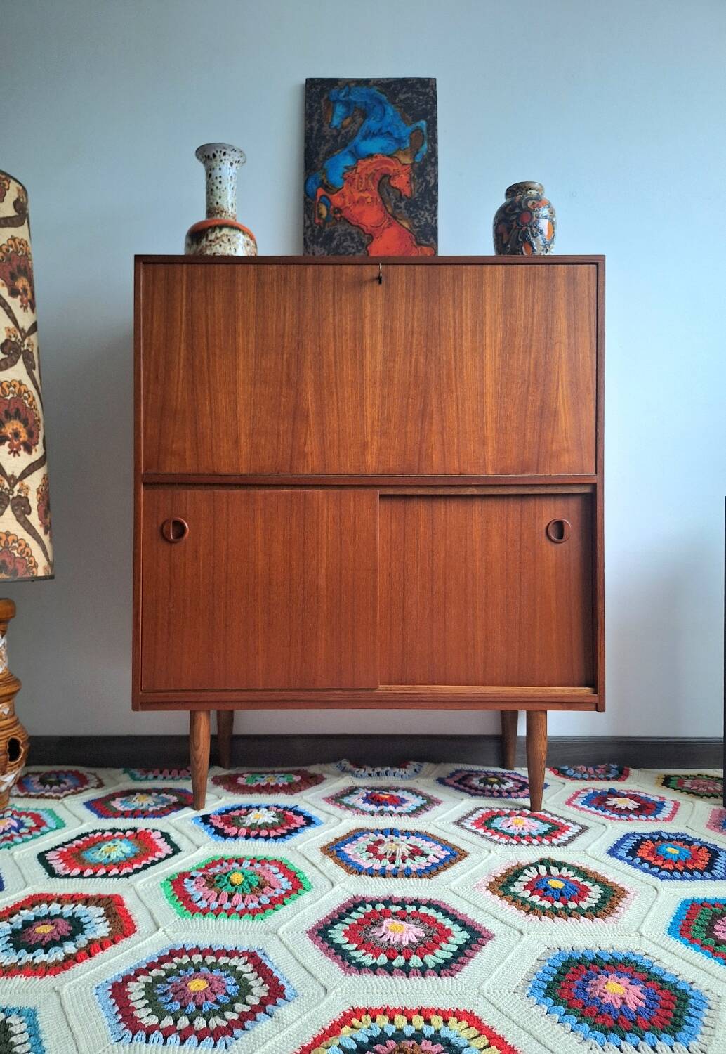 Vintage teak sideboard and secretary