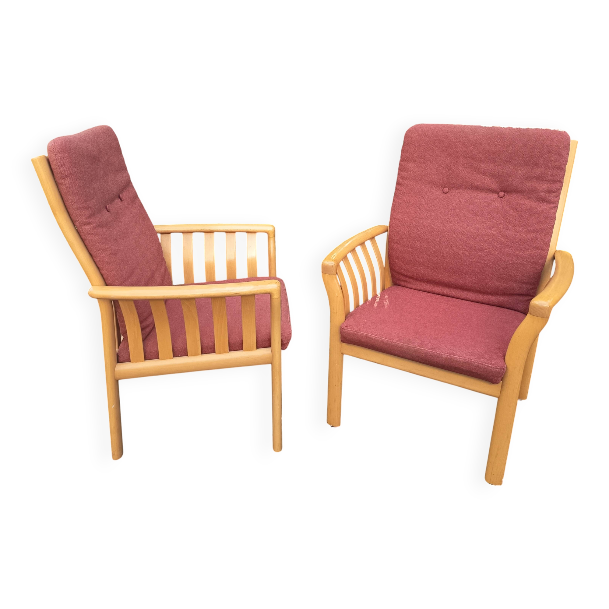 Pair of Danish armchairs, 1980