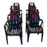 6 plastic chairs