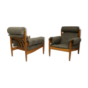 paire de fauteuils année 1960 par Eric Merthen pour Ire Møbler, Suède 1960.