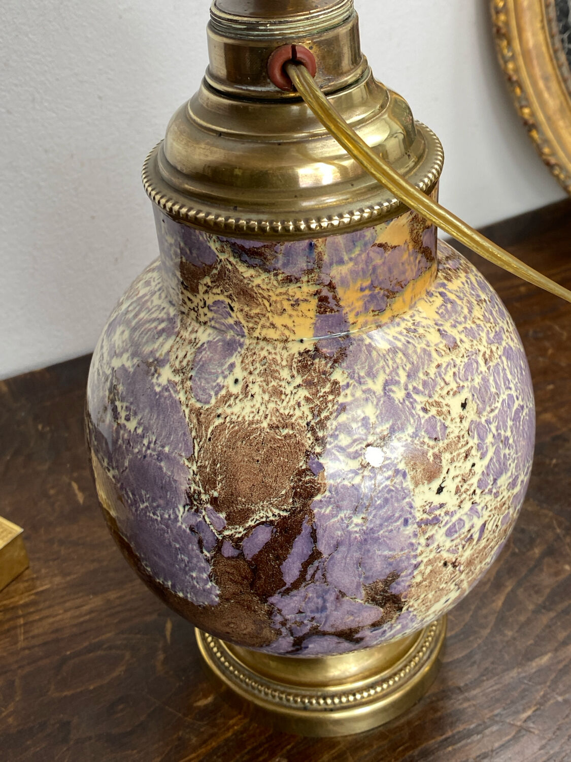 Ceramic and brass lamp