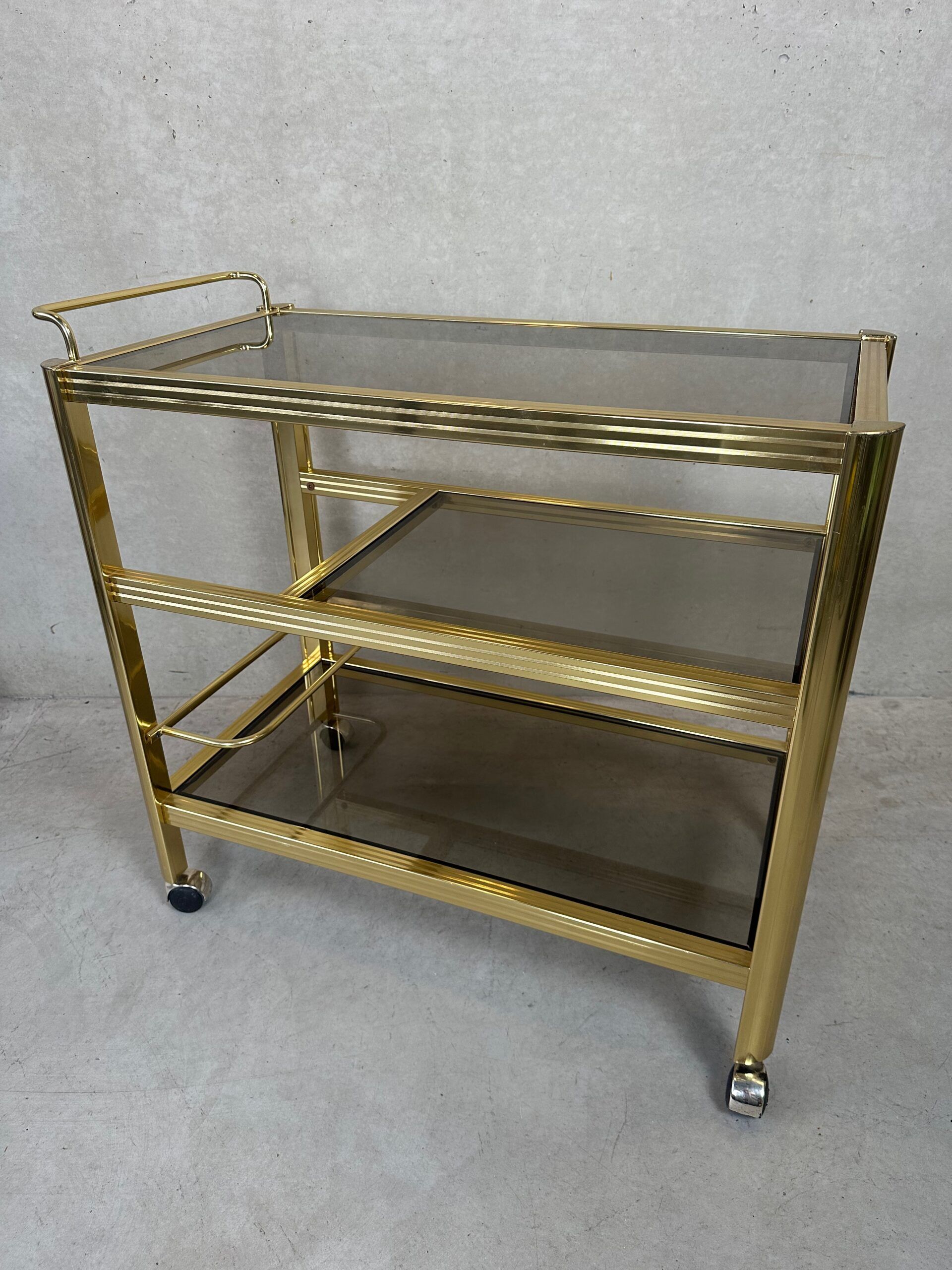 Vintage 80s bar trolley – Hollywood Regency