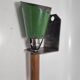 Enamelled sheet metal portable lamp