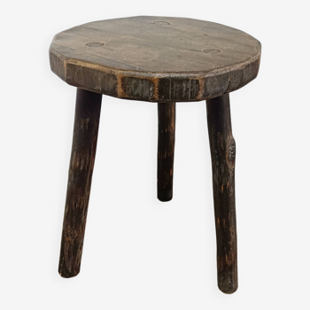 Tabouret tripode rustique