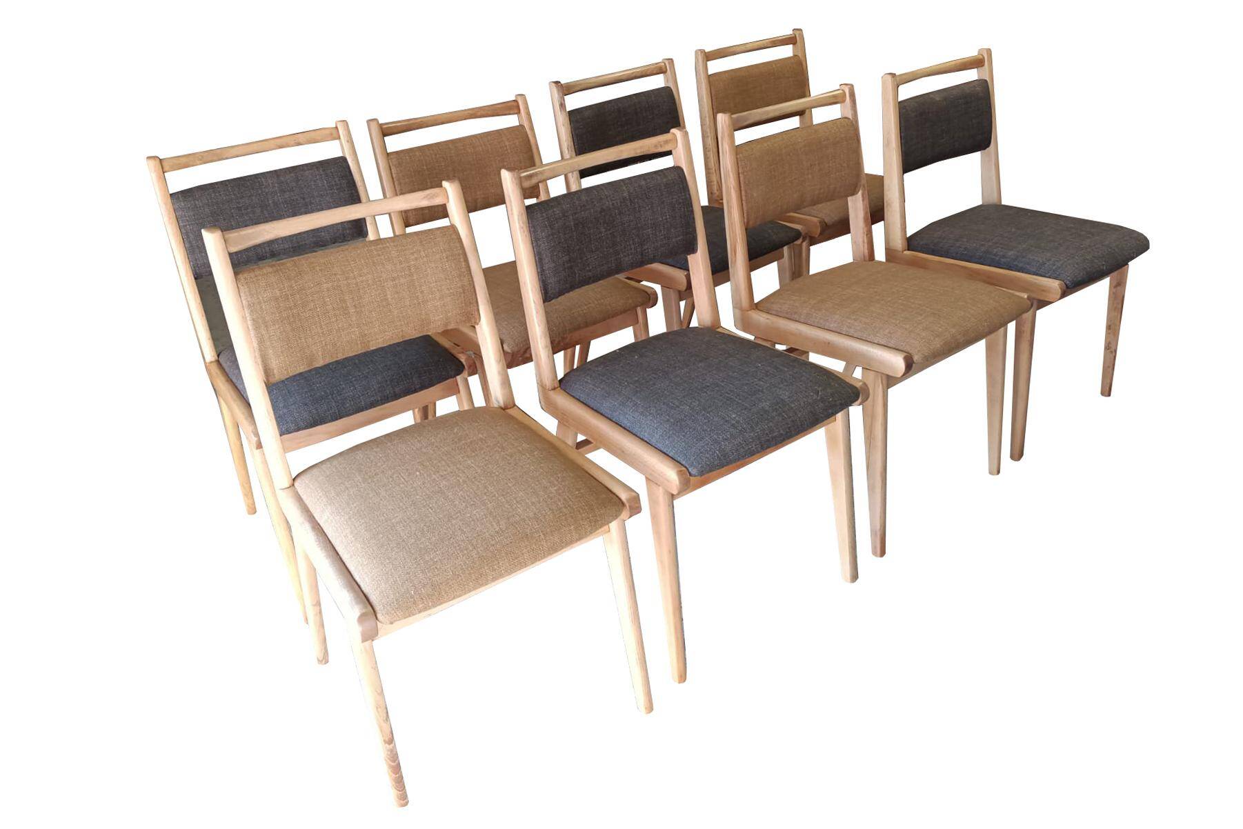 Mid-Century Beech Wood and Tobacco Velvet Jar Chair Wool Millais by Dedar, Poland, 1960s