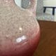 Ancien pichet en grès rose / soliflore céramique vintage / vase en grès mou