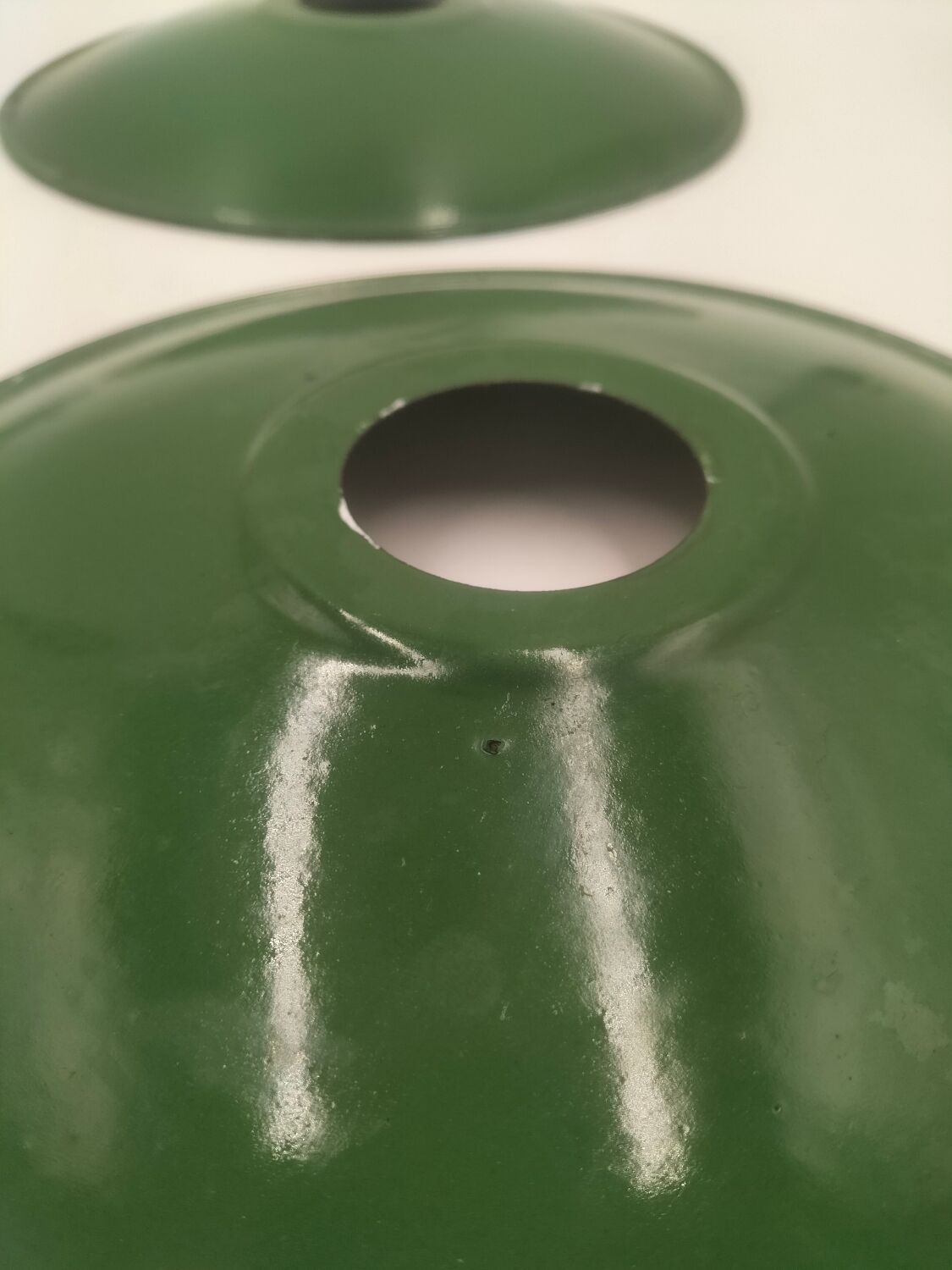4 enameled sheet metal lampshades