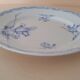 Plate faience luneville kg blue tulips