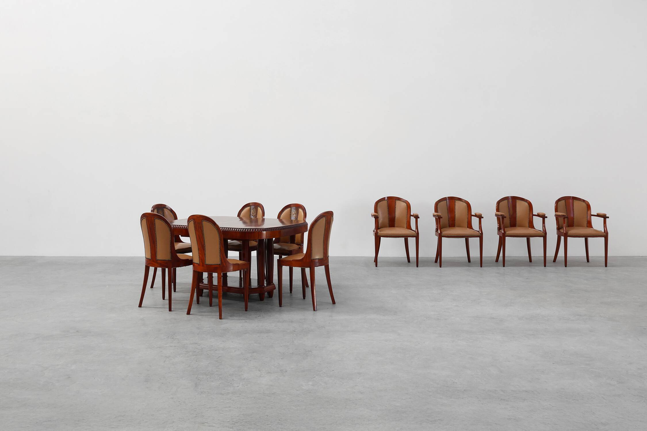 Set of 10 Art Deco chairs by De Coene, Belgium 1935