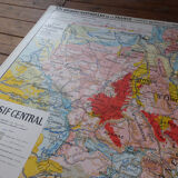Old school map "Le Massif Central" No.2 Hatier