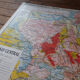 Old school map "Le Massif Central" No.2 Hatier