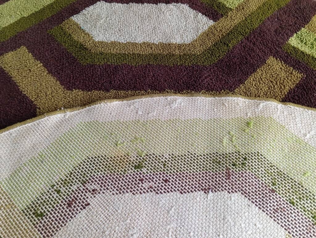 Tapis space age en laine, années 70