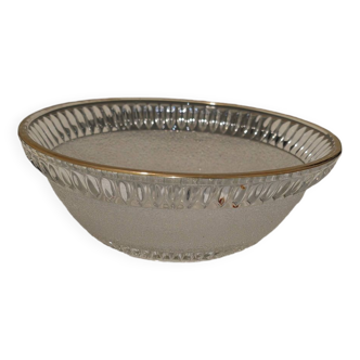 Chiseled glass salad bowl