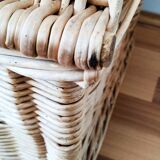 Rattan storage bench, toy box, laundry box