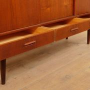 Vintage highboard | Wall cabinet | Teak | 154 cm