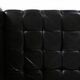 Canapé en cuir noir Kubus modèle "8020" par Josef Hoffmann pour Wittmann, Austr