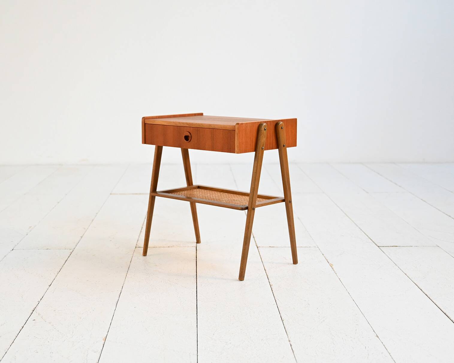 1950s Scandinavian teak bedside table