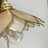 Lamp in mother-of-pearl and brass
