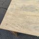 Renovated farmhouse table in raw solid wood with 2 drawers, 1920, 140x80cm.