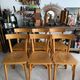 Set of 6 vintage wooden bistro chairs by Baumann