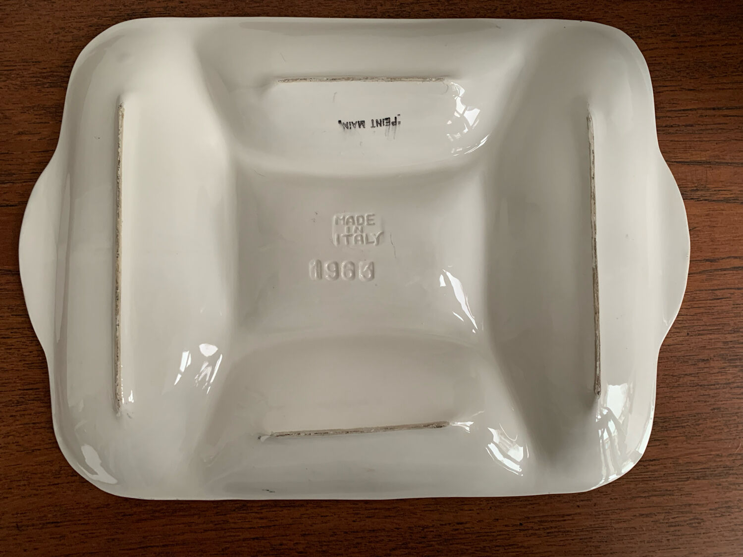 Italian earthenware top, hand painted 1963