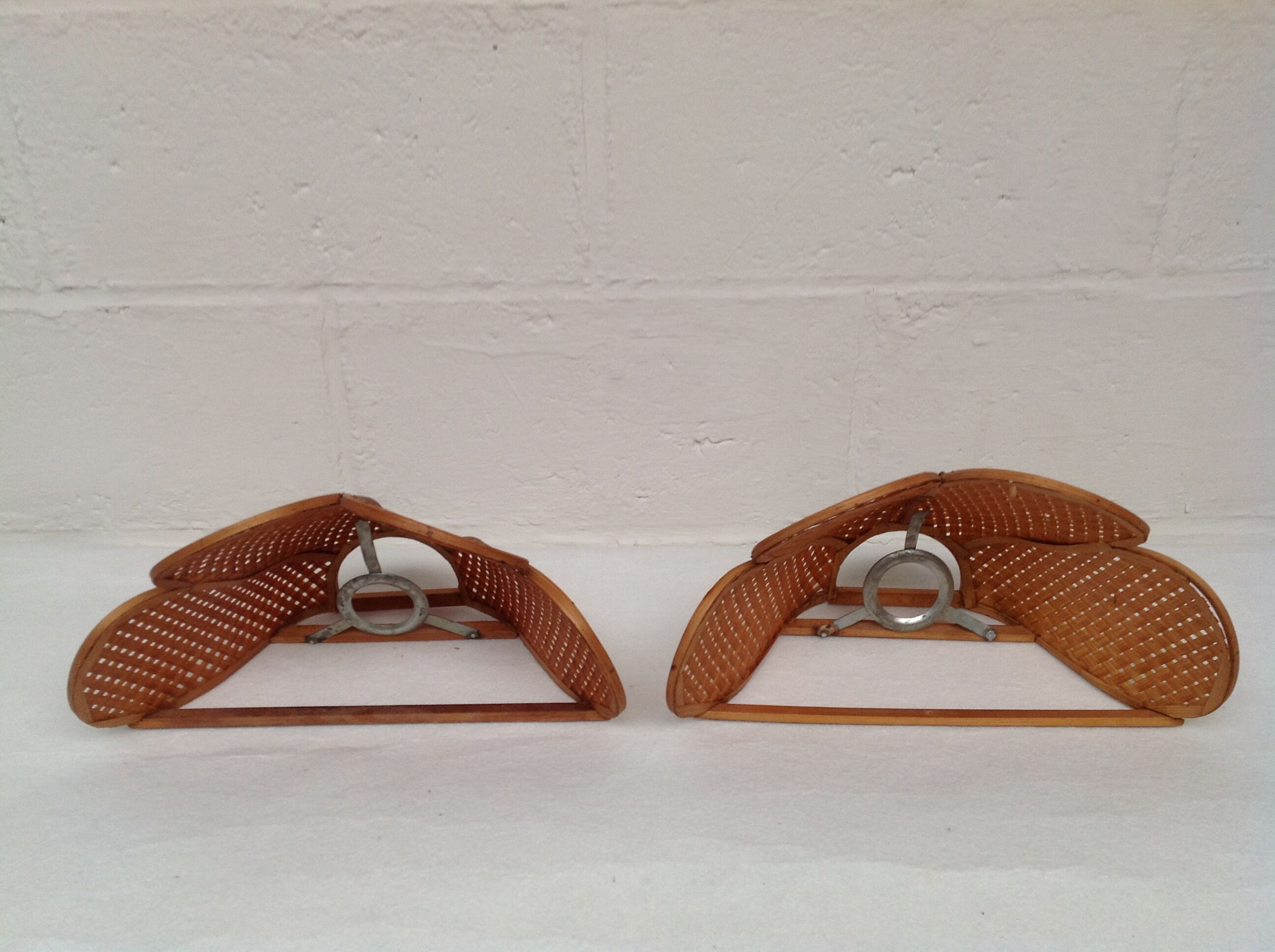 Pair of wicker wall wall light