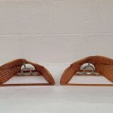Pair of wicker wall wall light