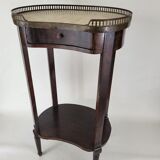 Side table bean in wood & marble