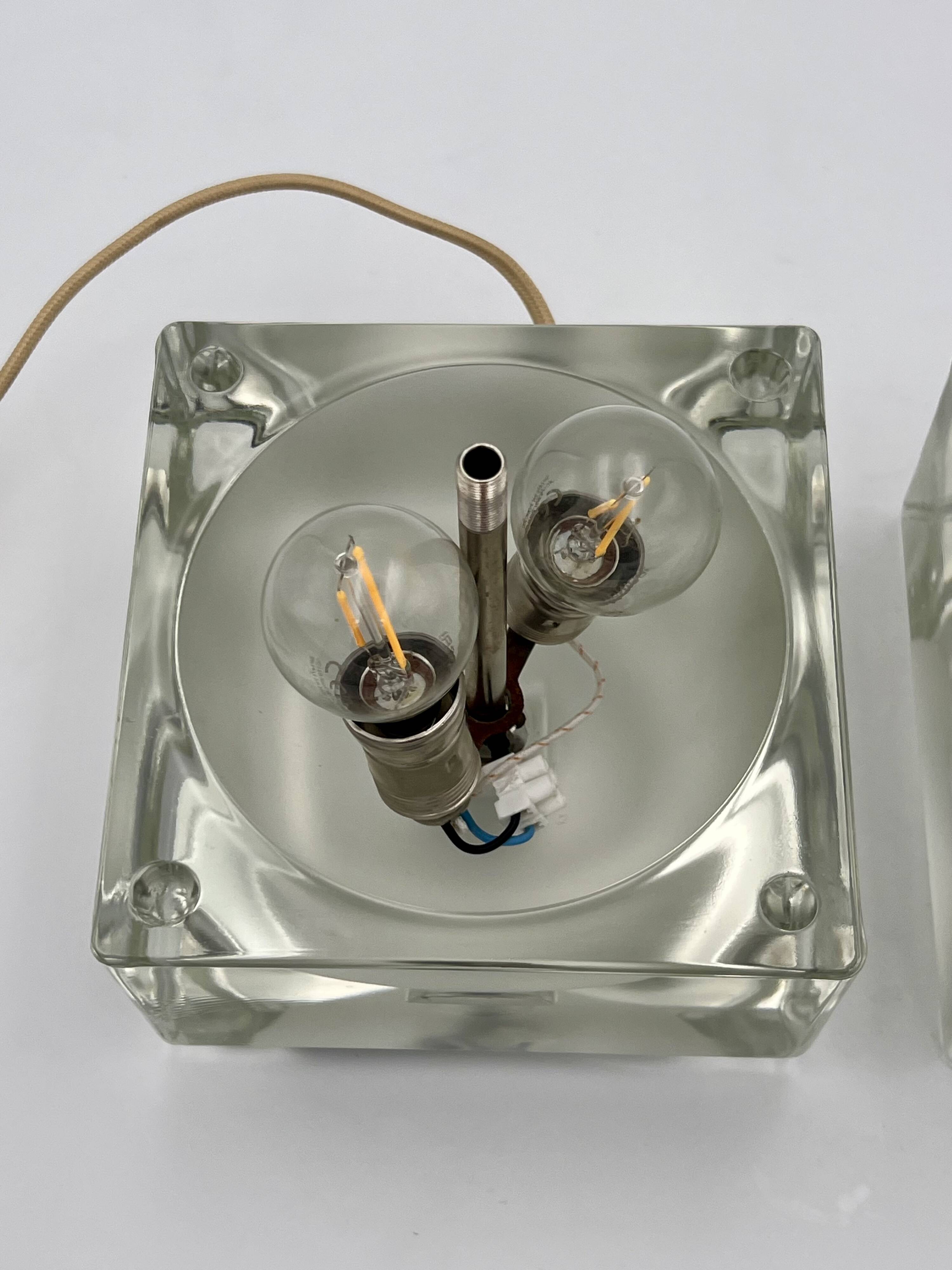 Lampe de table "Cubosfera" par Alessandro Mendini pour Fidenza Vetraria, 1968