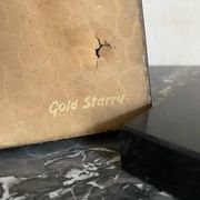 Pair of Modernist Gold Starry Bookends