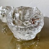 Pair of candlesticks "Snowball" – Ann Wolff for Kosta Boda, Sweden (1973)