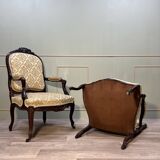 Pair Of Regency Style Flat Back Armchairs 19th Century